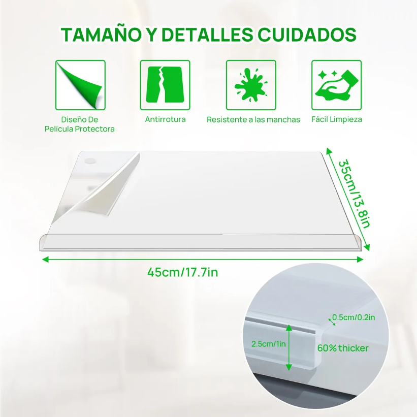 Foto 4 pulgar | Tabla De Cortar Xtellar De Acrílico Color Transparente