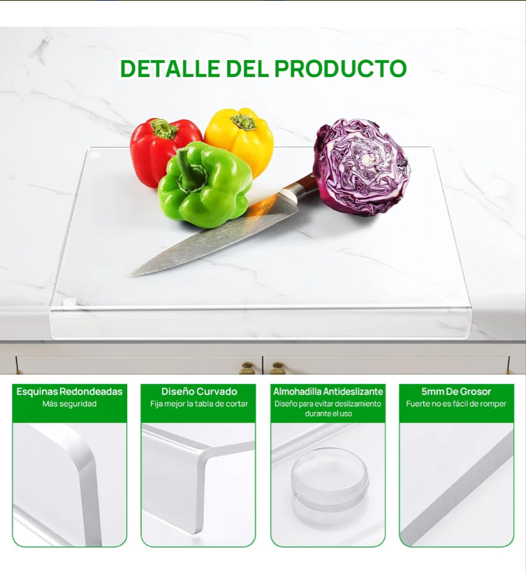 Foto 4 | Tabla De Cortar Xtellar De Acrílico Color Transparente