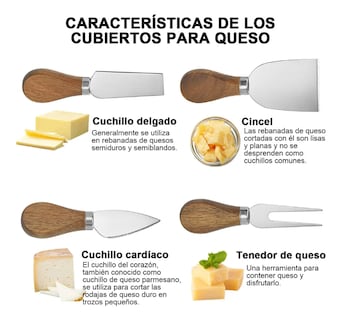 Foto 4 | Tabla De Quesos Xtellar De Madera Y Utensilios Color Marrón