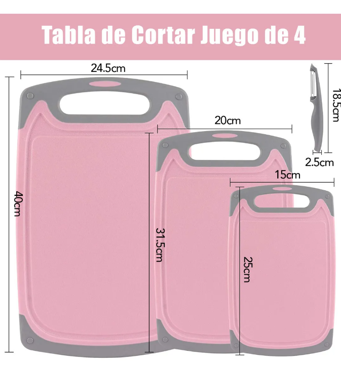 Foto 3 pulgar | Tablas Xtellar Set 3 Piezas Rosa