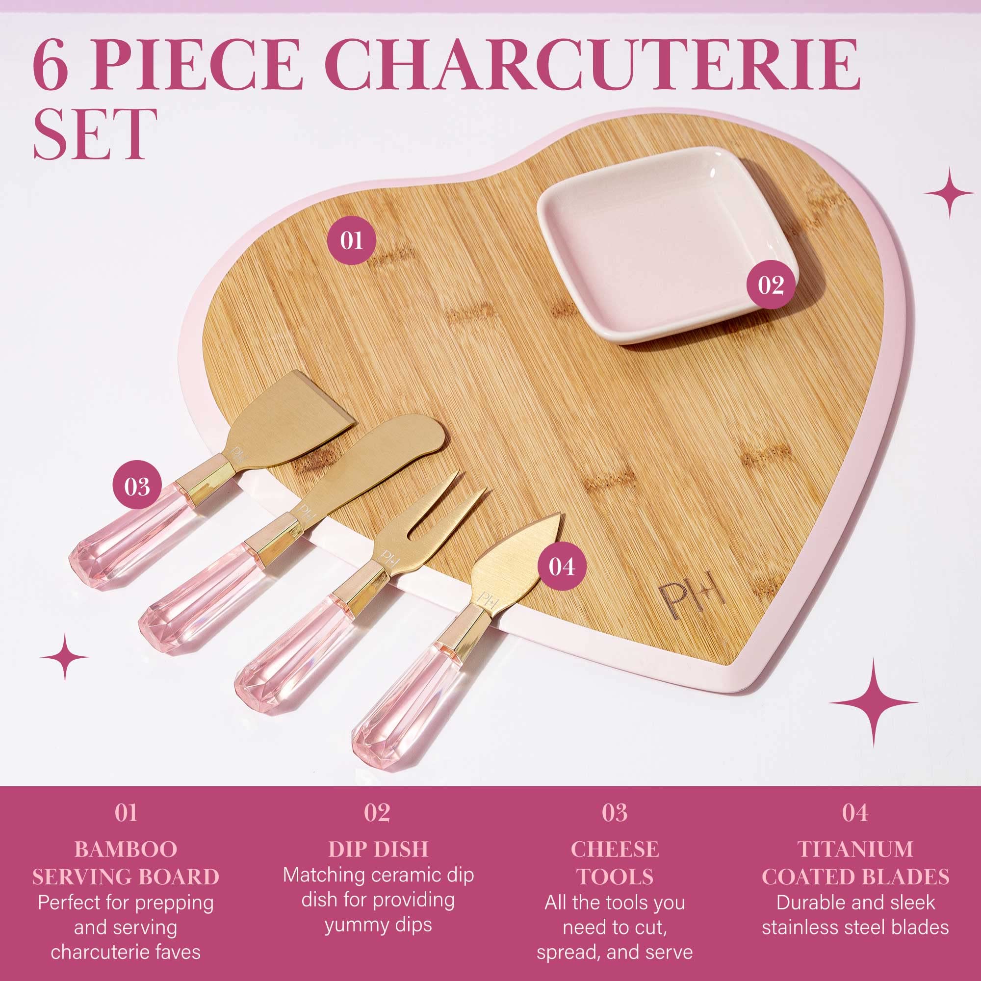 Foto 4 pulgar | Tabla de Charcutería y Juego para Servir Paris Hilton 6 Piezas - Venta Internacional