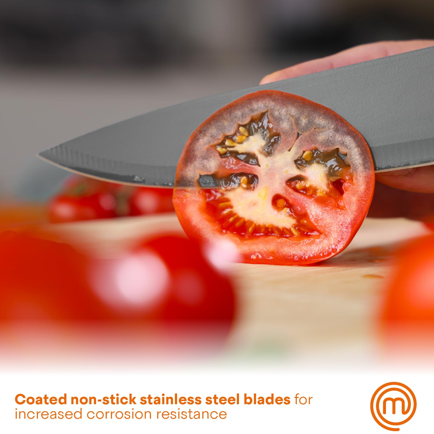 Foto 5 | Juego De Bloques De Cuchillos Masterchef Earth Greys, 6 Cuchillos De Acero Inoxidable - Venta Internacional.
