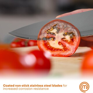 Foto 5 | Juego De Bloques De Cuchillos Masterchef Earth Greys, 6 Cuchillos De Acero Inoxidable - Venta Internacional.