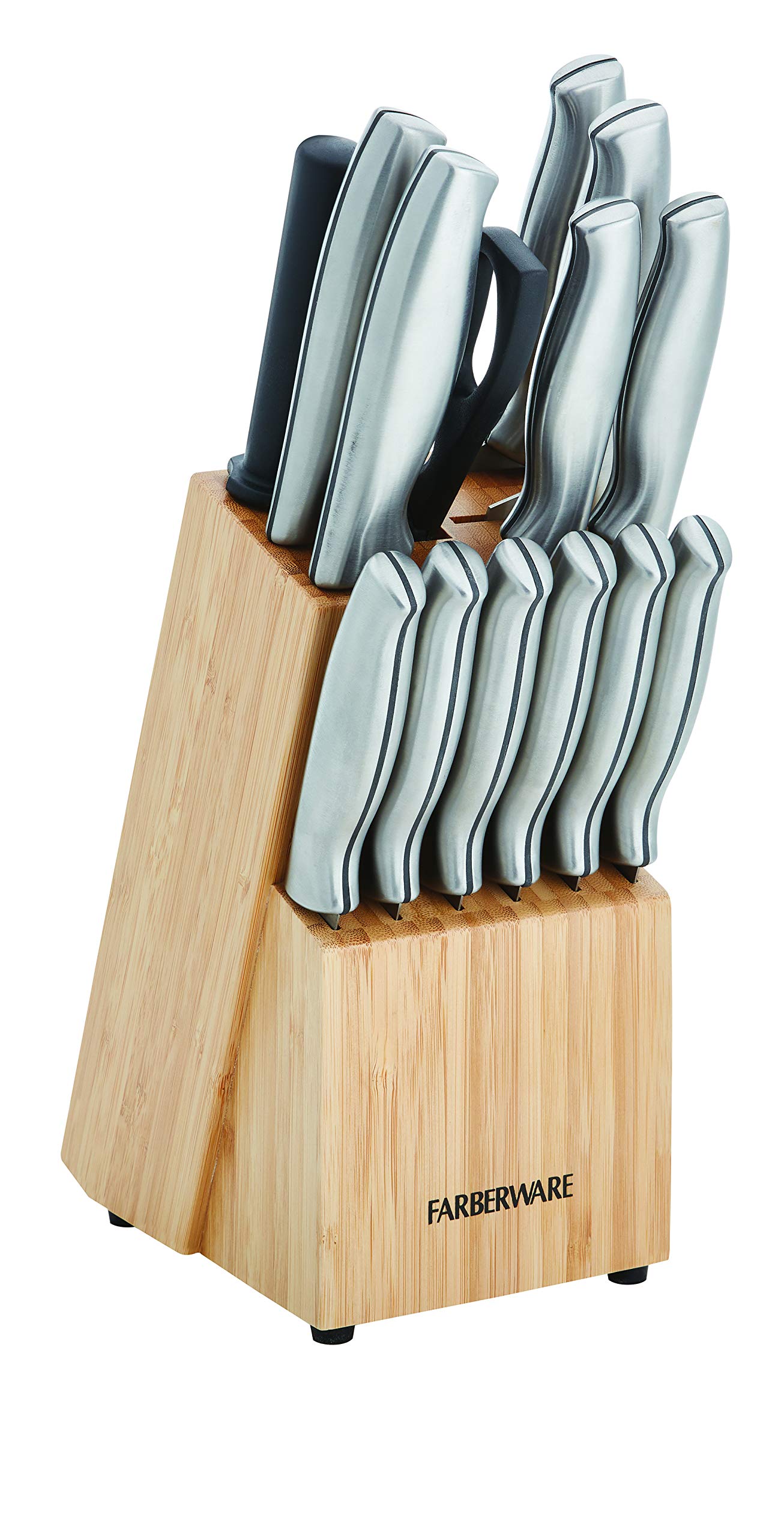 Juego De Bloques De Cuchillos Farberware De Acero Inoxidable Estampado, 15 Piezas - Venta Internacional.