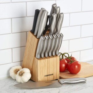 Foto 4 | Juego De Bloques De Cuchillos Farberware De Acero Inoxidable Estampado, 15 Piezas - Venta Internacional.