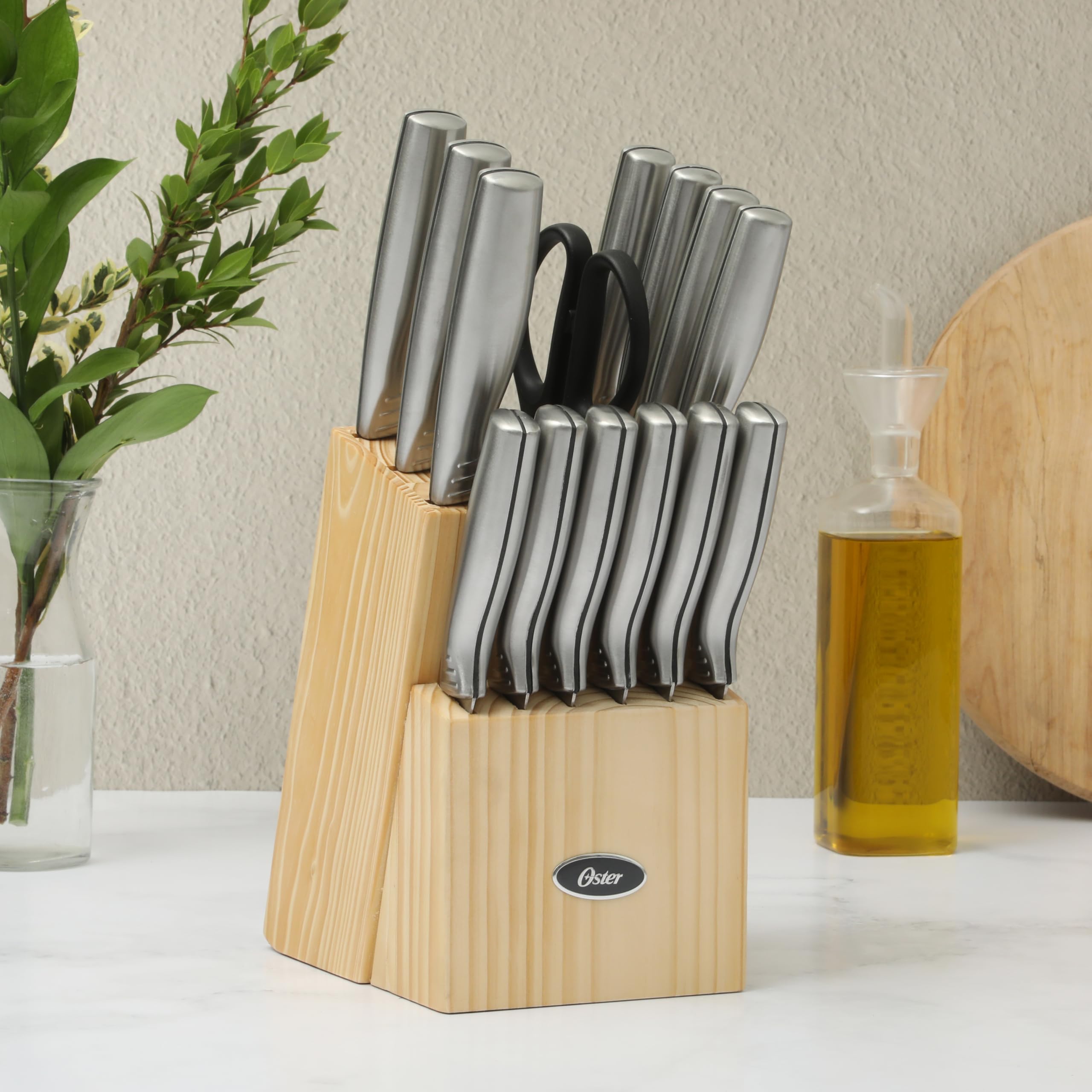 Foto 3 | Juego De Cuchillos Oster Eckert De Acero Inoxidable Con Alto Contenido De Carbono - Venta Internacional.