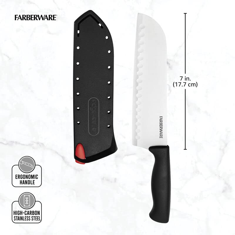 Foto 5 pulgar | Cuchillo Farberware Edgekeeper Santoko 18 Cm De Acero Inoxidable - Venta Internacional.