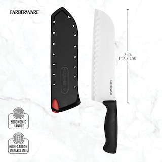 Foto 4 | Cuchillo Farberware Edgekeeper Santoko 18 Cm De Acero Inoxidable - Venta Internacional.