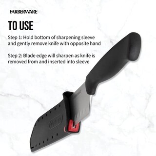 Foto 5 | Cuchillo Farberware Edgekeeper Santoko 18 Cm De Acero Inoxidable - Venta Internacional.