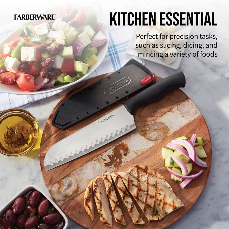 Foto 7 | Cuchillo Farberware Edgekeeper Santoko 18 Cm De Acero Inoxidable - Venta Internacional.