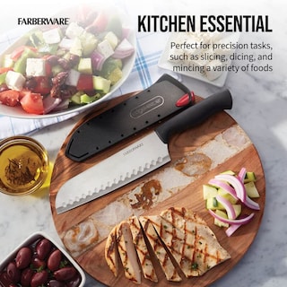 Foto 7 | Cuchillo Farberware Edgekeeper Santoko 18 Cm De Acero Inoxidable - Venta Internacional.