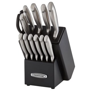 Foto 1 | Juego De Bloques De Cuchillos Farberware Autoafilables, 13 Piezas, Color Negro - Venta Internacional.