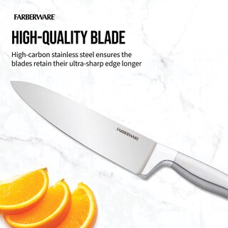 Foto 7 | Juego De Bloques De Cuchillos Farberware Autoafilables, 13 Piezas, Color Negro - Venta Internacional.