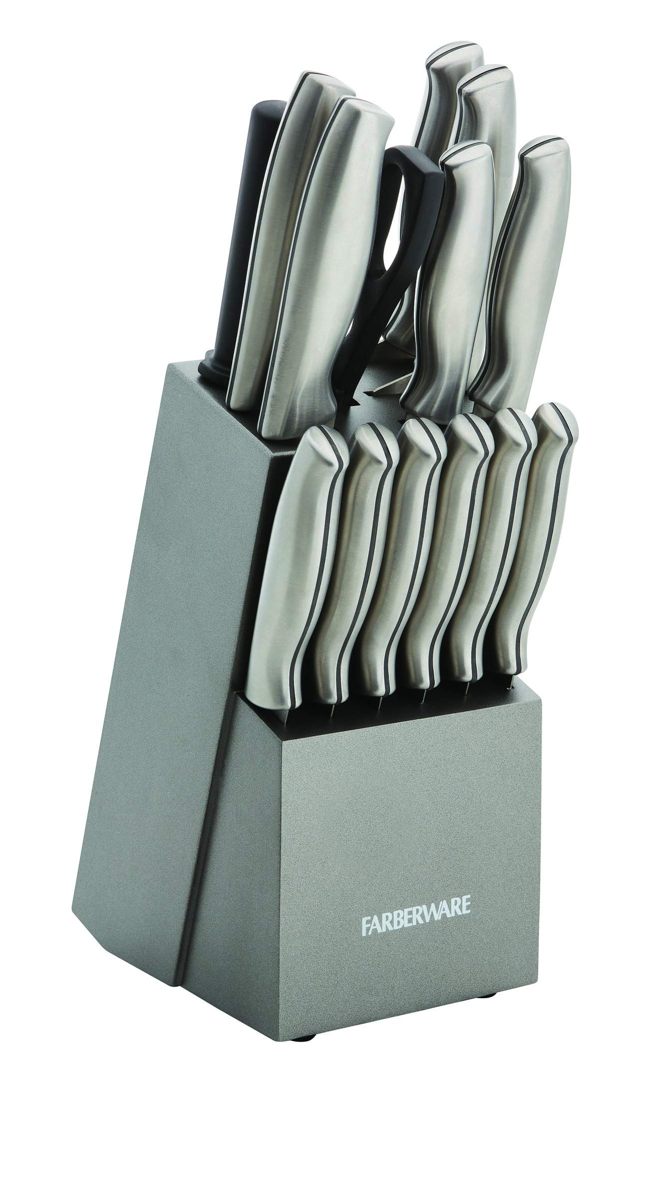 Foto 1 | Juego De Bloques De Cuchillos Farberware De Acero Inoxidable Estampado, 15 Piezas - Venta Internacional.