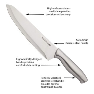 Foto 7 | Juego De Bloques De Cuchillos Farberware De Acero Inoxidable Estampado, 15 Piezas - Venta Internacional.