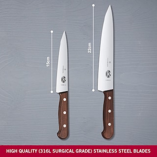 Foto 2 | Juego De Cuchillos De Cocina Victorinox Para Tallar Con Mango De Madera, 2 Unidades - Venta Internacional.