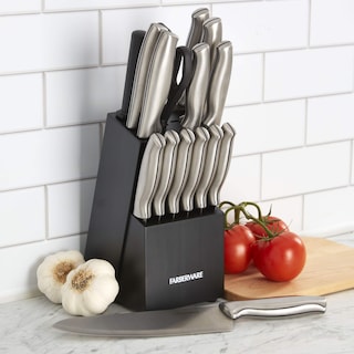 Foto 4 | Juego De Bloques De Cuchillos Farberware De Acero Inoxidable Estampado, 15 Piezas - Venta Internacional.