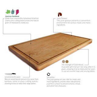 Foto 6 | Tabla De Cortar Casual Home Rectangular, 39,37 X 27,94 Cm, Color Cereza Americana - Venta Internacional.