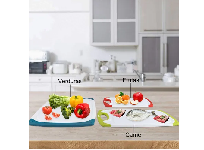 Foto 4 | Tablas Xtellar Para Picar Alimentos Cocina Para Cortar Set 4 Piezas