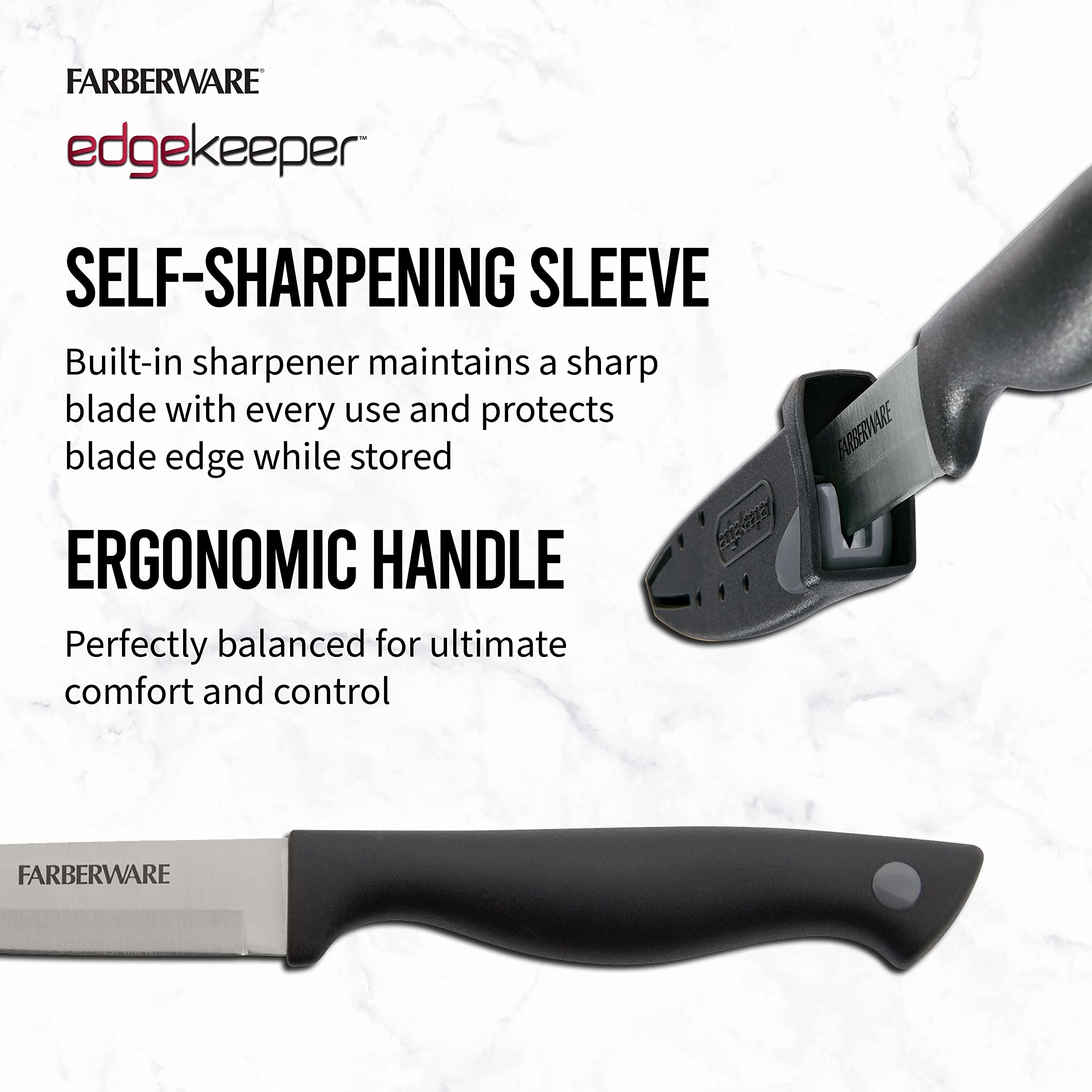 Foto 4 | Cuchillo Multiusos Farberware Edgekeeper De Acero Al Carbono De 11 Cm De Alto - Venta Internacional.