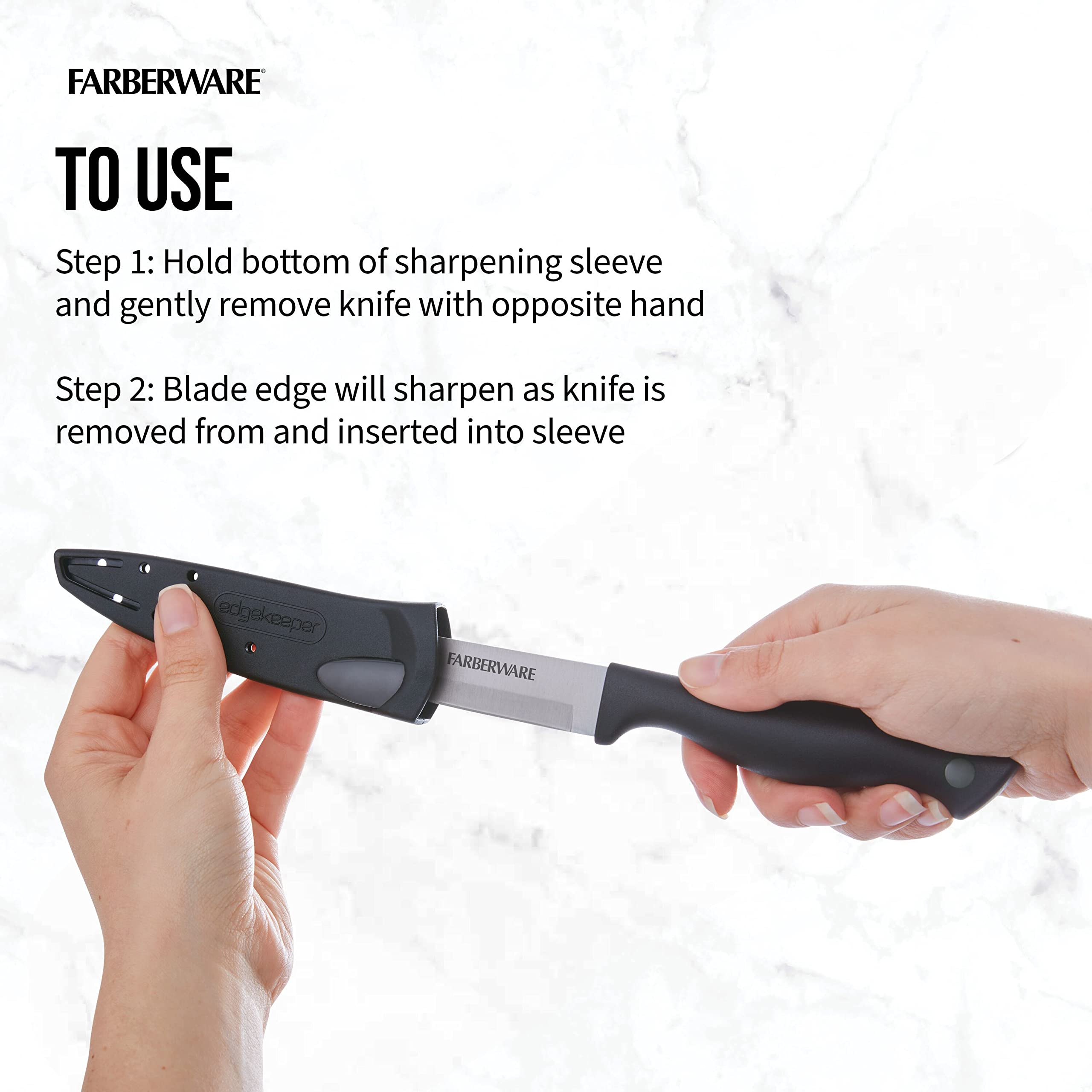 Foto 5 | Cuchillo Multiusos Farberware Edgekeeper De Acero Al Carbono De 11 Cm De Alto - Venta Internacional.
