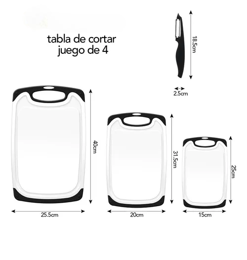 Foto 3 pulgar | Set Premium De 4 Tablas Xtellar Para Picar Alimentos En Cocina
