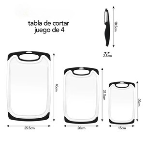 Foto 2 | Set Premium De 4 Tablas Xtellar Para Picar Alimentos En Cocina