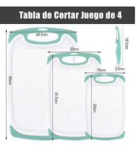 Foto 2 | Xtellar Set De 4 Tablas Para Picar Premium De Cocina Saludable