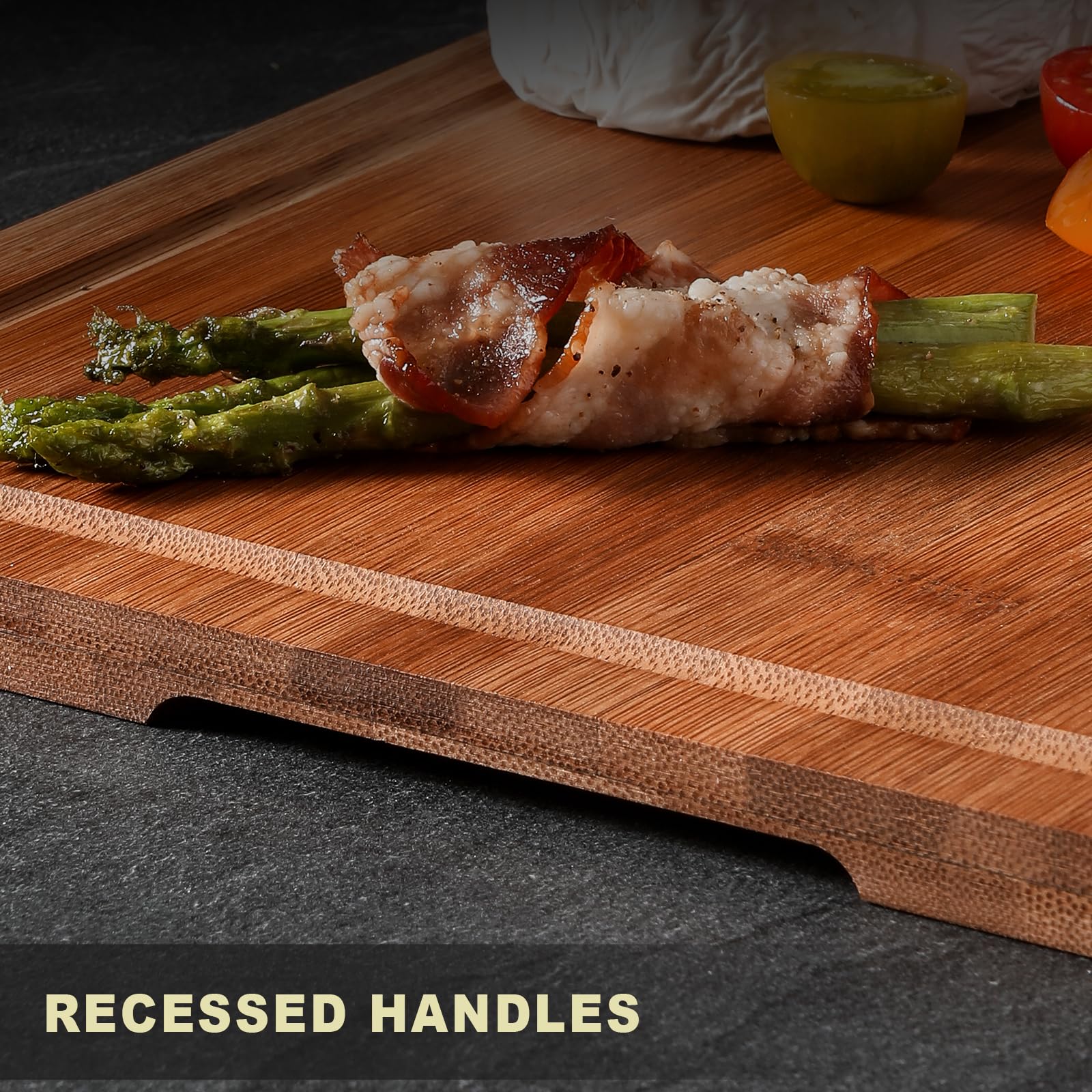 Foto 5 pulgar | Tabla De Cortar Hiware Wood Heavy Duty Bamboo Con Ranura Para Jugo - Venta Internacional.