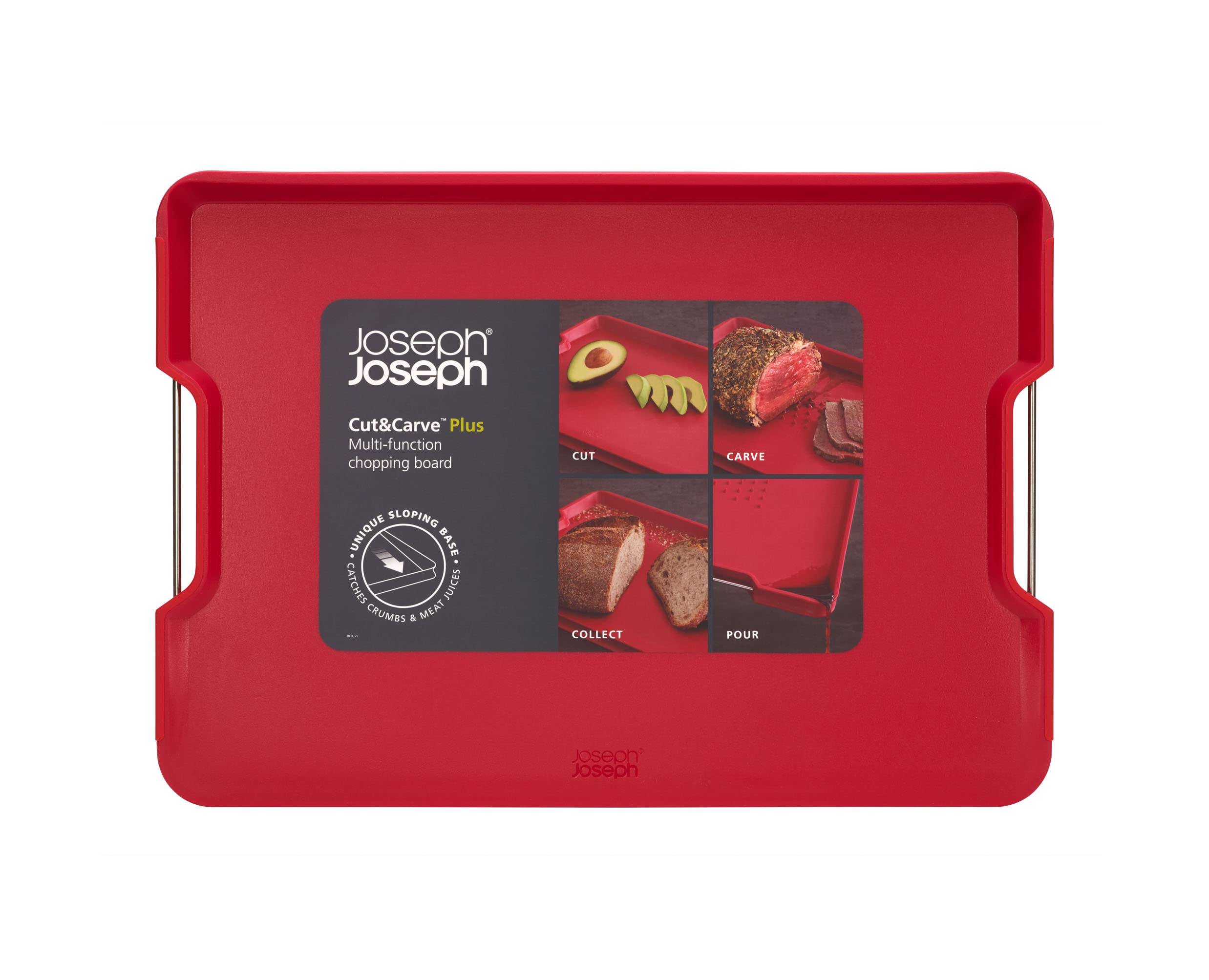 Foto 5 | Tabla De Cortar Joseph Joseph Cut&carve Plus Antideslizante Roja - Venta Internacional.