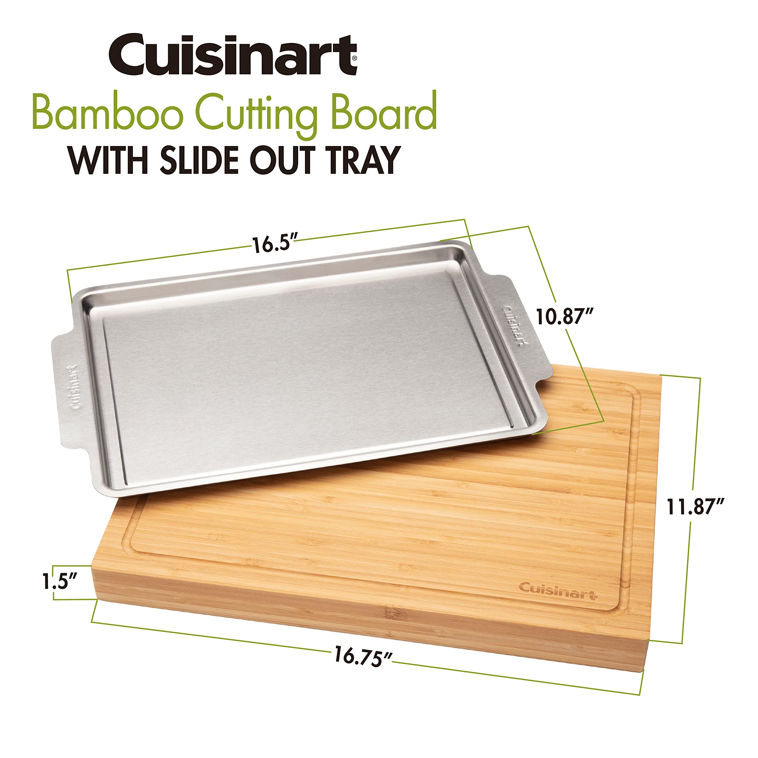 Foto 8 pulgar | Tabla De Cortar Cuisinart Cpk-4884 De Bambú Con Bandeja Oculta - Venta Internacional.