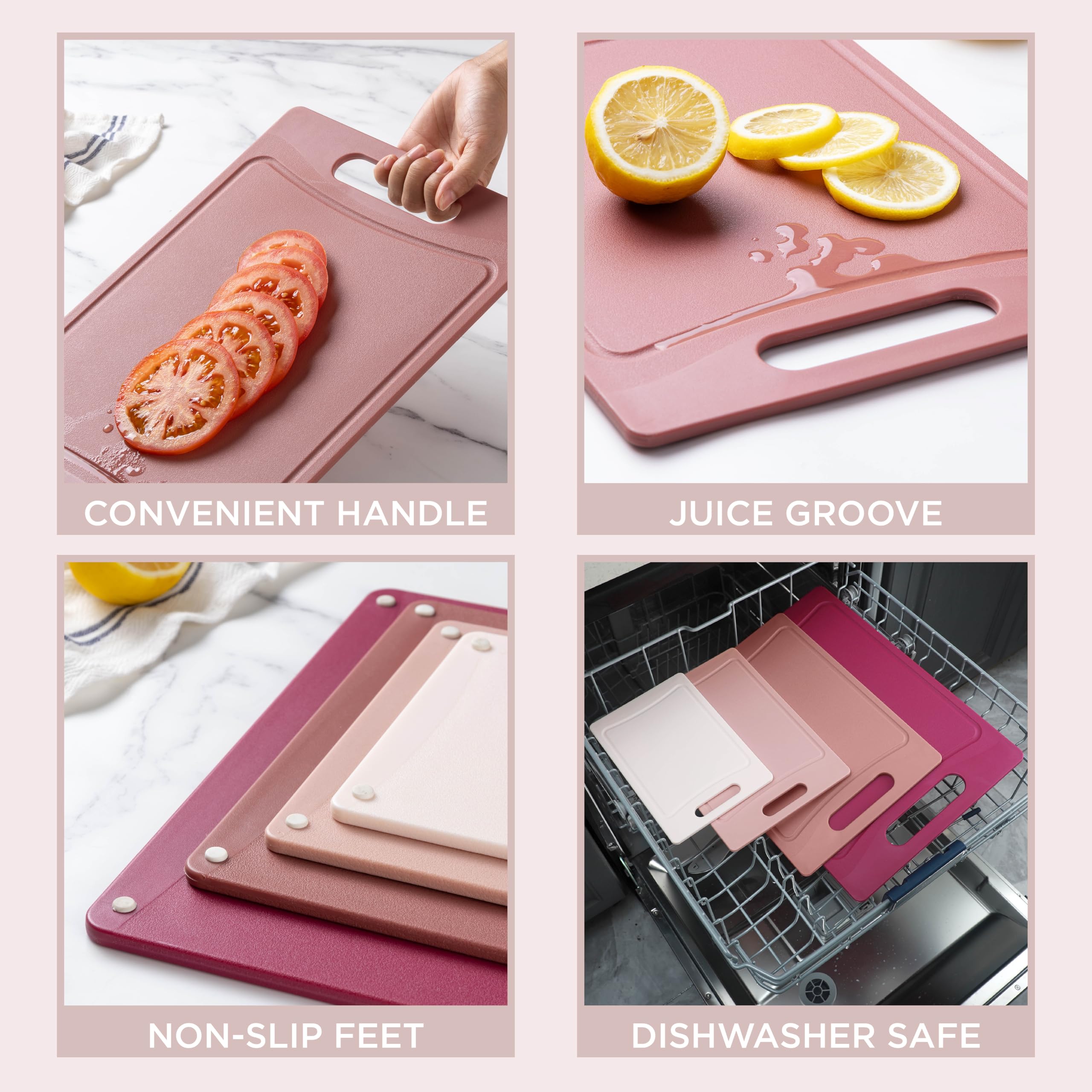 Foto 6 pulgar | Juego De Tablas De Cortar Cook With Color Kitchen Essentials, 4 Piezas - Venta Internacional.