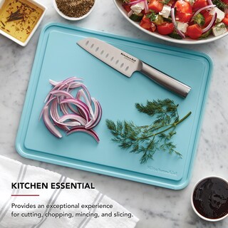 Foto 2 | Tabla De Cortar Kitchenaid Classic De Plástico, 28 Cm X 36 Cm, Azul - Venta Internacional.