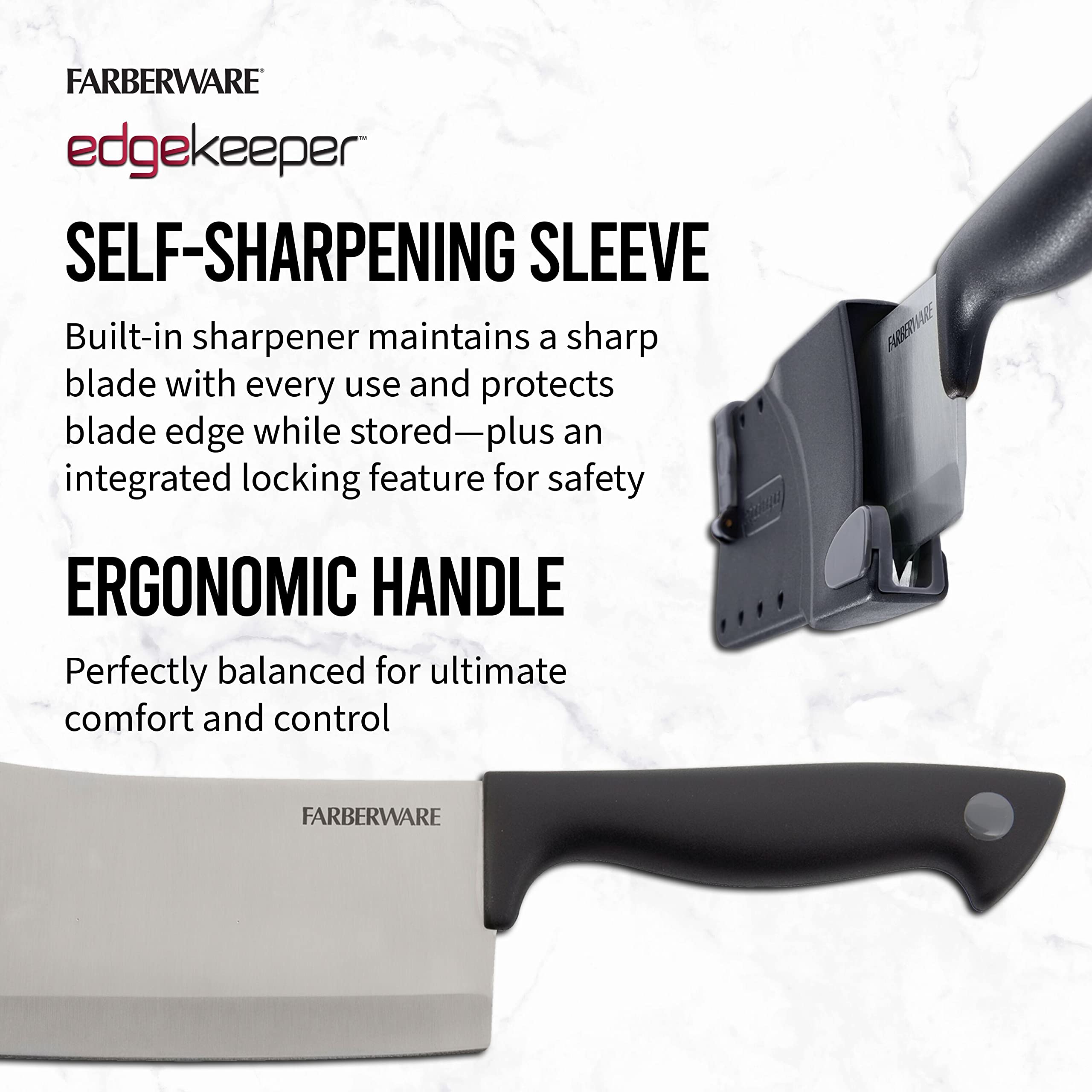 Foto 5 pulgar | Cuchillo Para Cuchillos Farberware Edgekeeper, 15 Cm De Alto, Acero Inoxidable - Venta Internacional.
