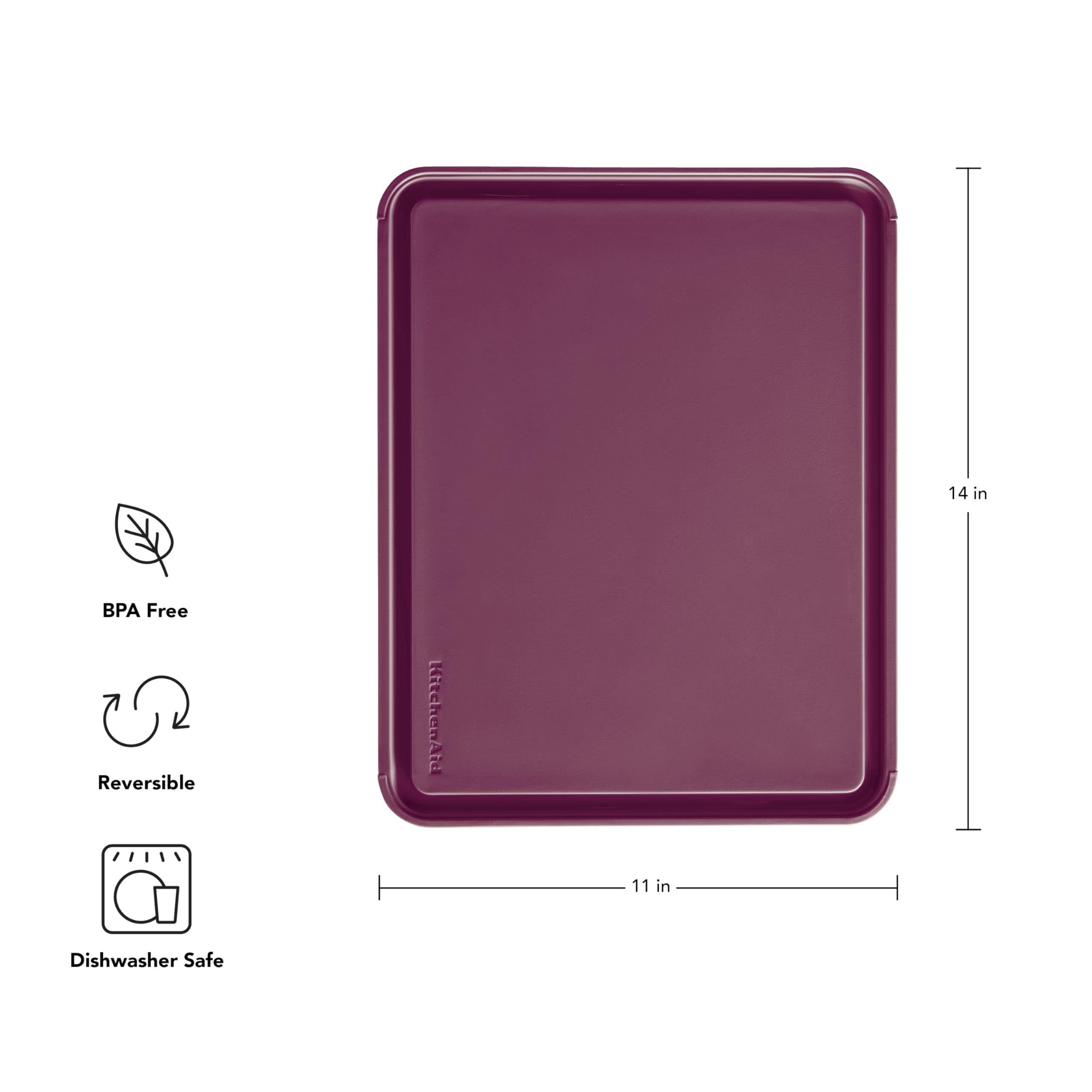 Foto 6 pulgar | Tabla De Cortar Kitchenaid Classic De Plástico, 11 X 14 Cm, Remolacha - Venta Internacional.