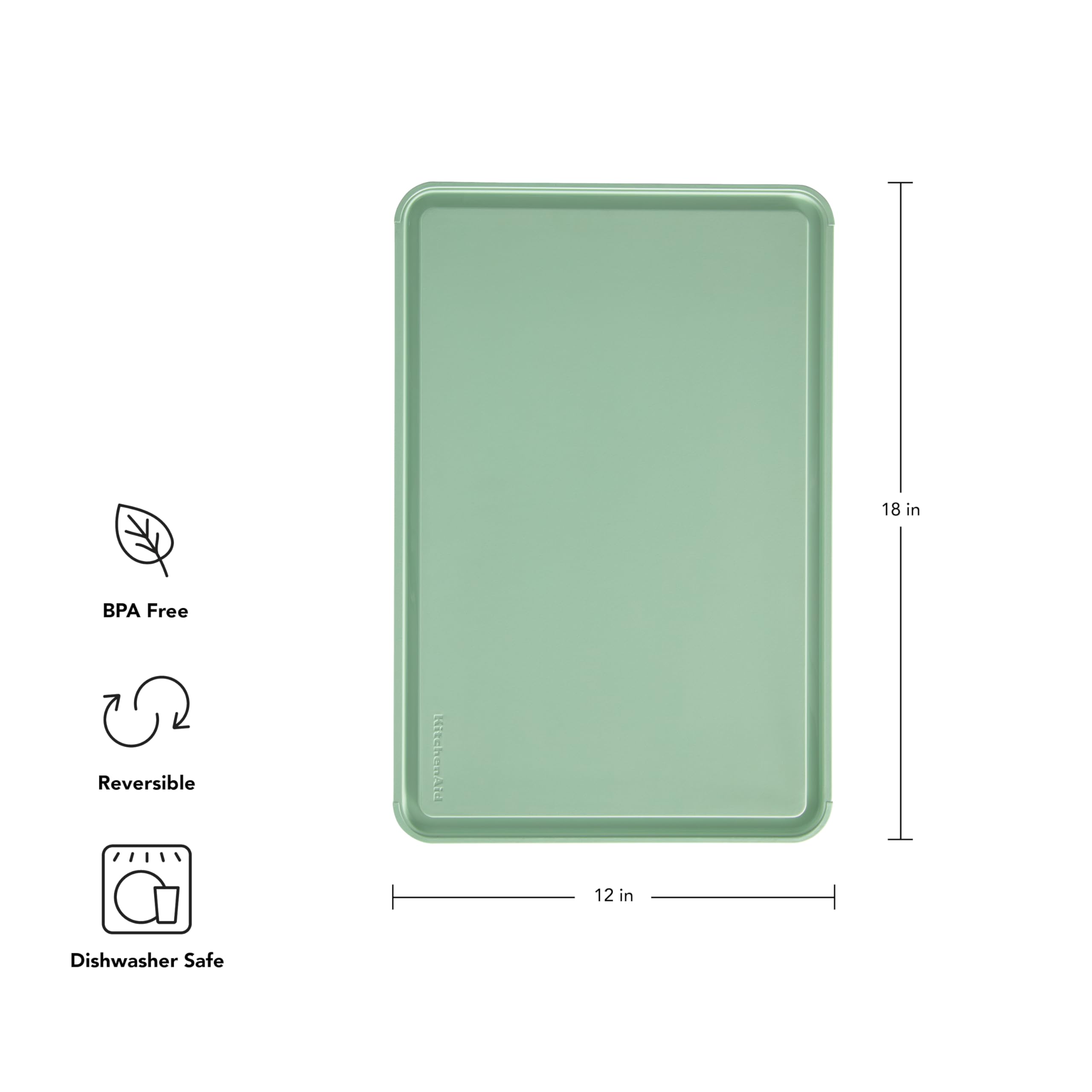 Foto 6 pulgar | Tabla De Cortar Kitchenaid Classic De Plástico, 30 Cm X 45 Cm, Color Verde - Venta Internacional.