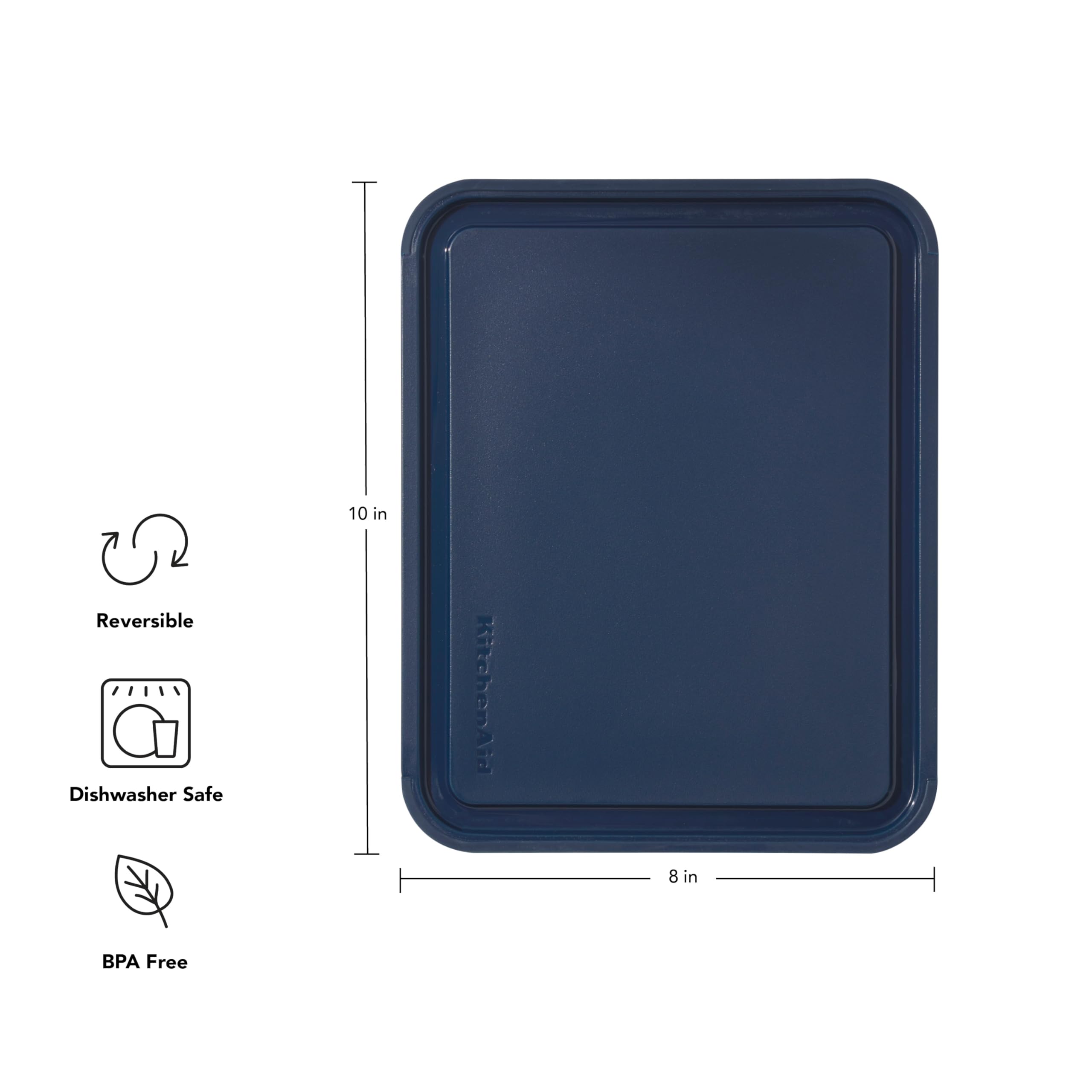 Foto 6 pulgar | Tabla De Cortar Kitchenaid Classic De Plástico, 20 X 25 Cm, Color Azul Oscuro - Venta Internacional.