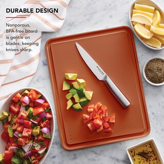Foto 4 | Tabla De Cortar Kitchenaid Classic De Plástico De 11 X 14 Pulgadas, Color Naranja - Venta Internacional.