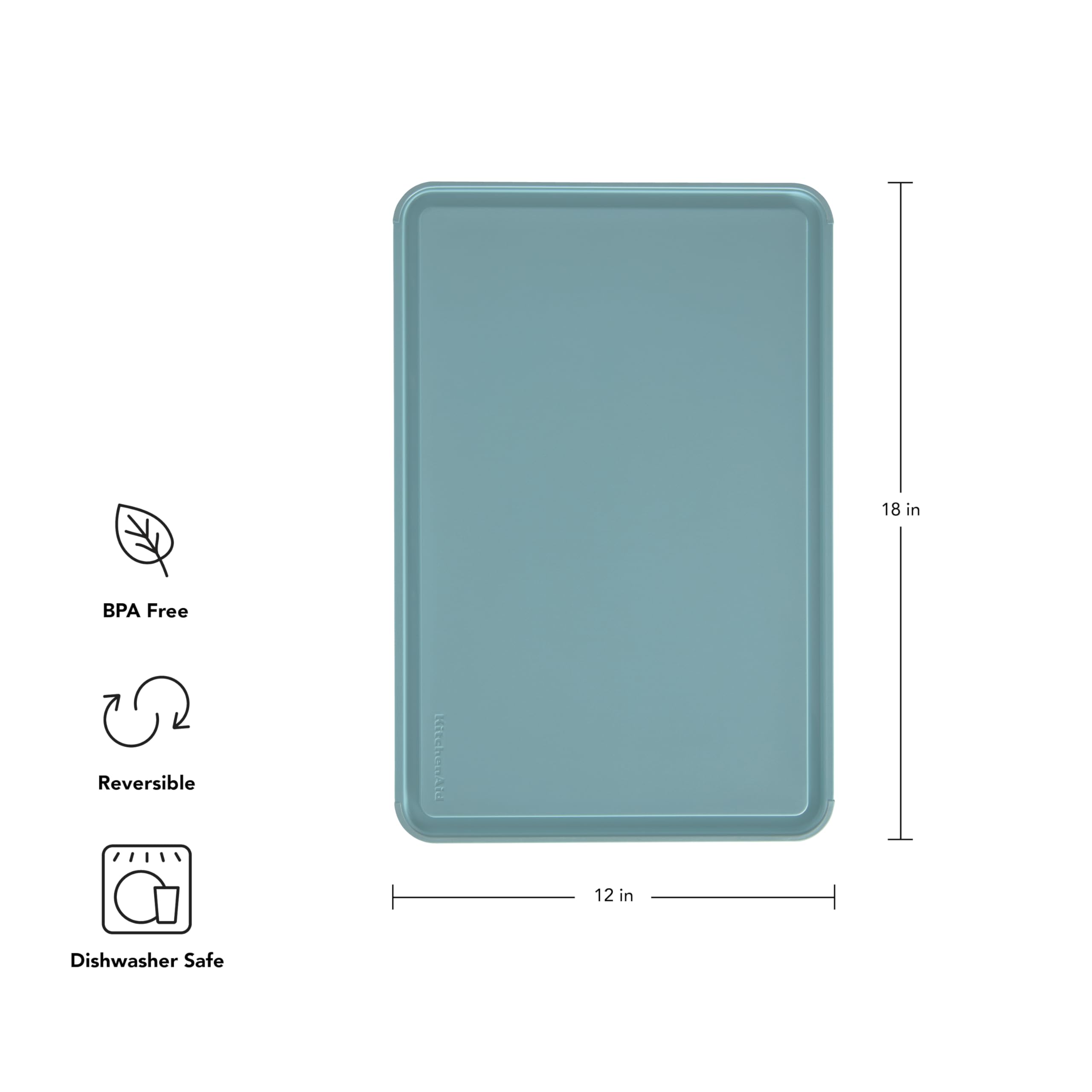 Foto 5 | Tabla De Cortar Kitchenaid Classic De Plástico De 30 Cm X 45 Cm, Color Azul - Venta Internacional.