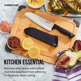 Foto 6 | Cuchillo Farberware Edgekeeper Santoku De Acero Al Carbono De 18 Cm - Venta Internacional.