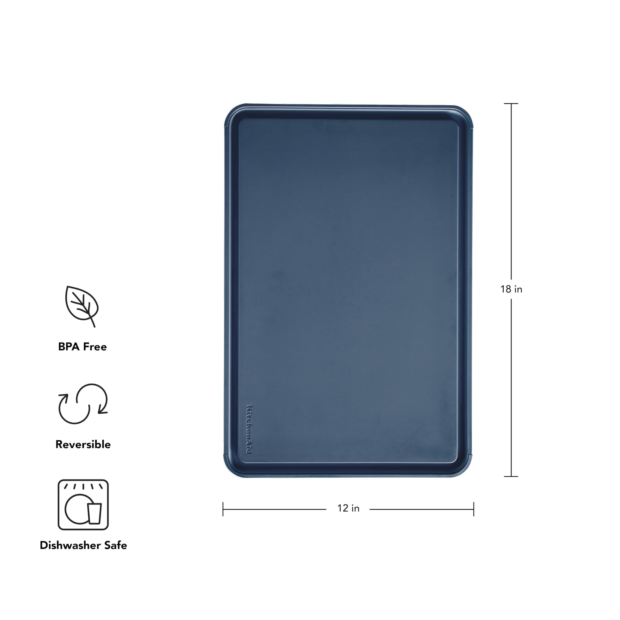 Foto 5 | Tabla De Cortar Kitchenaid Classic De Plástico (30 X 45 Cm), Color Azul - Venta Internacional.