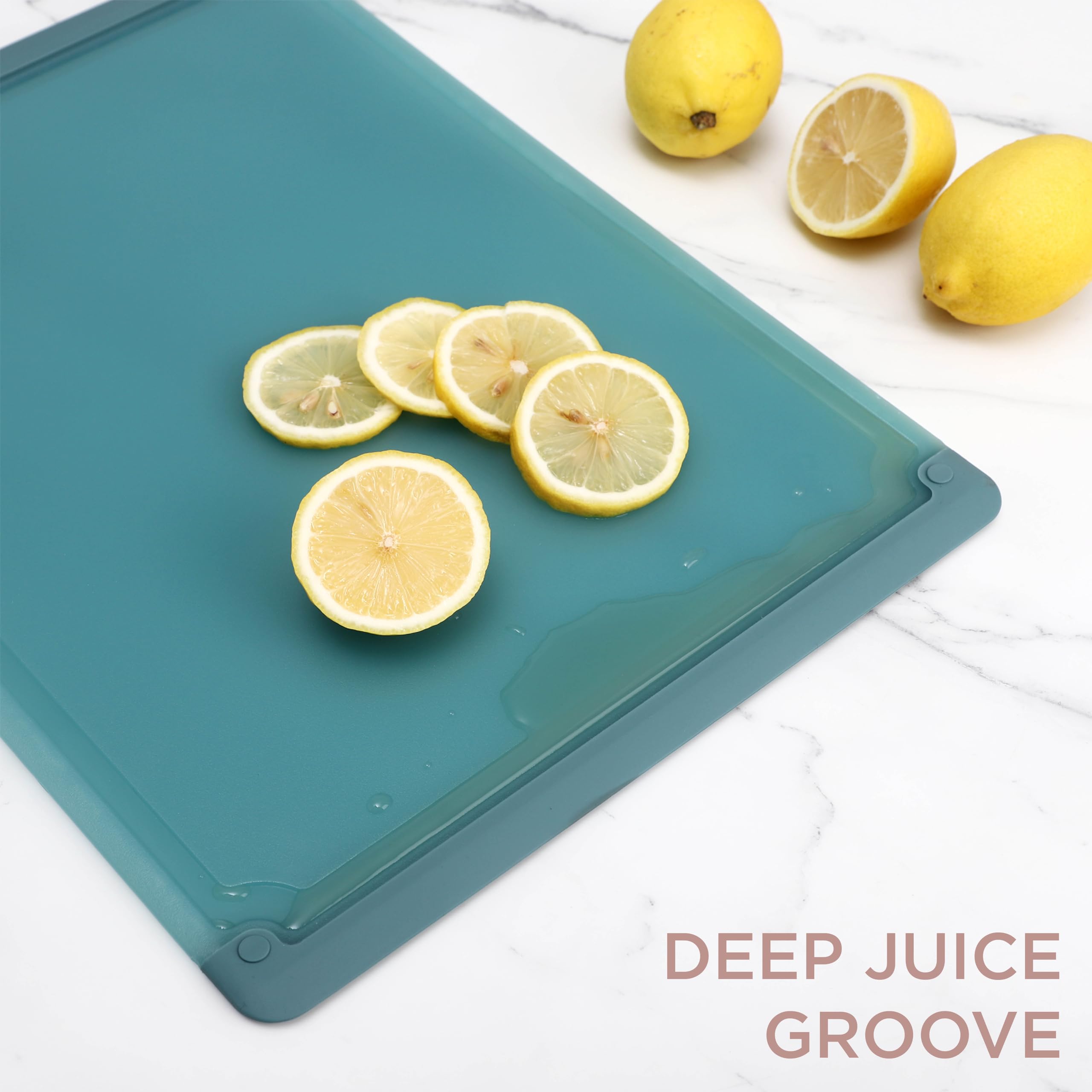 Foto 6 | Juego De Tablas De Cortar Cook With Color Extra Grande De 3 Piezas, Color Verde Azulado - Venta Internacional.