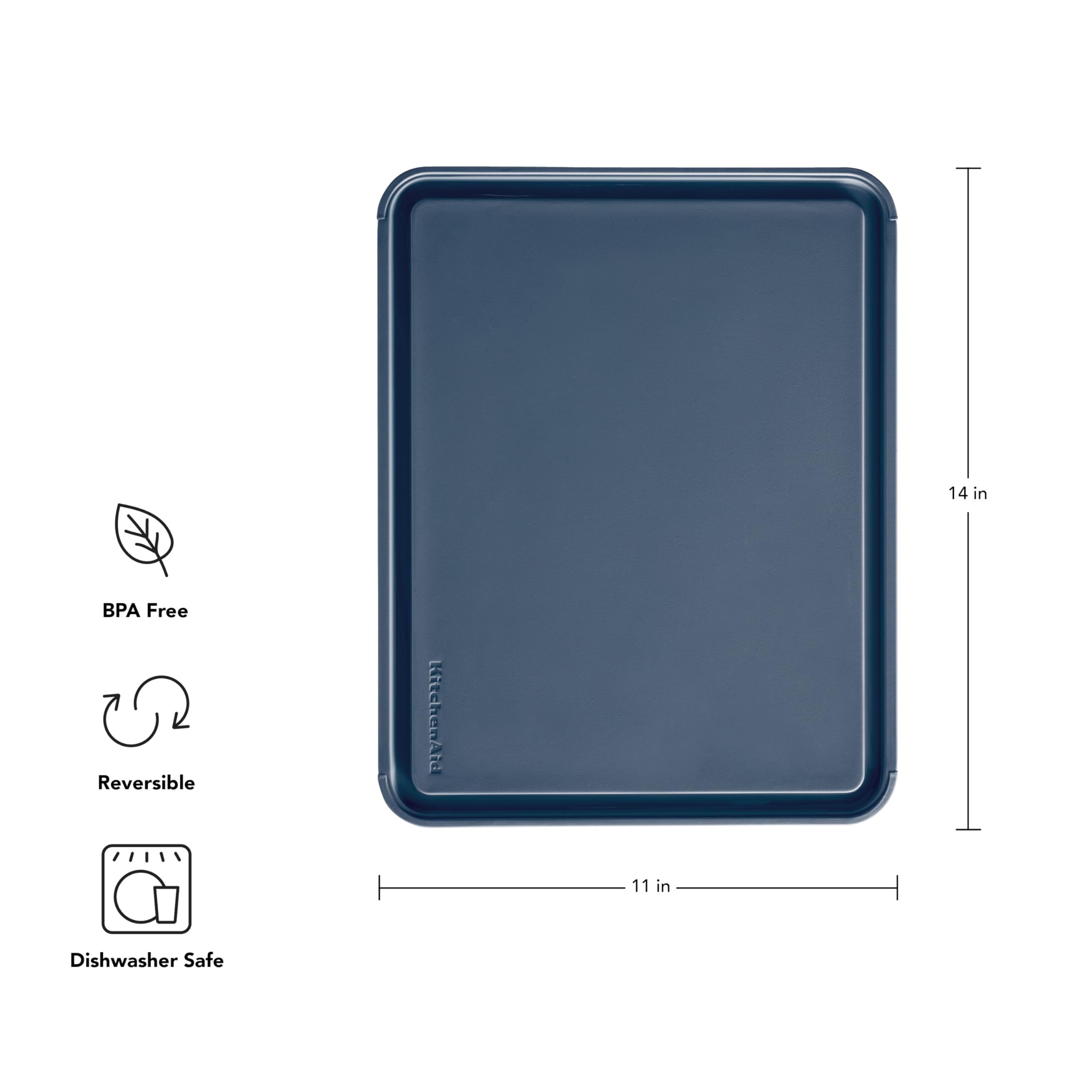 Foto 6 pulgar | Tabla De Cortar Kitchenaid Classic De Plástico, 11 X 14 Cm, Color Azul - Venta Internacional.