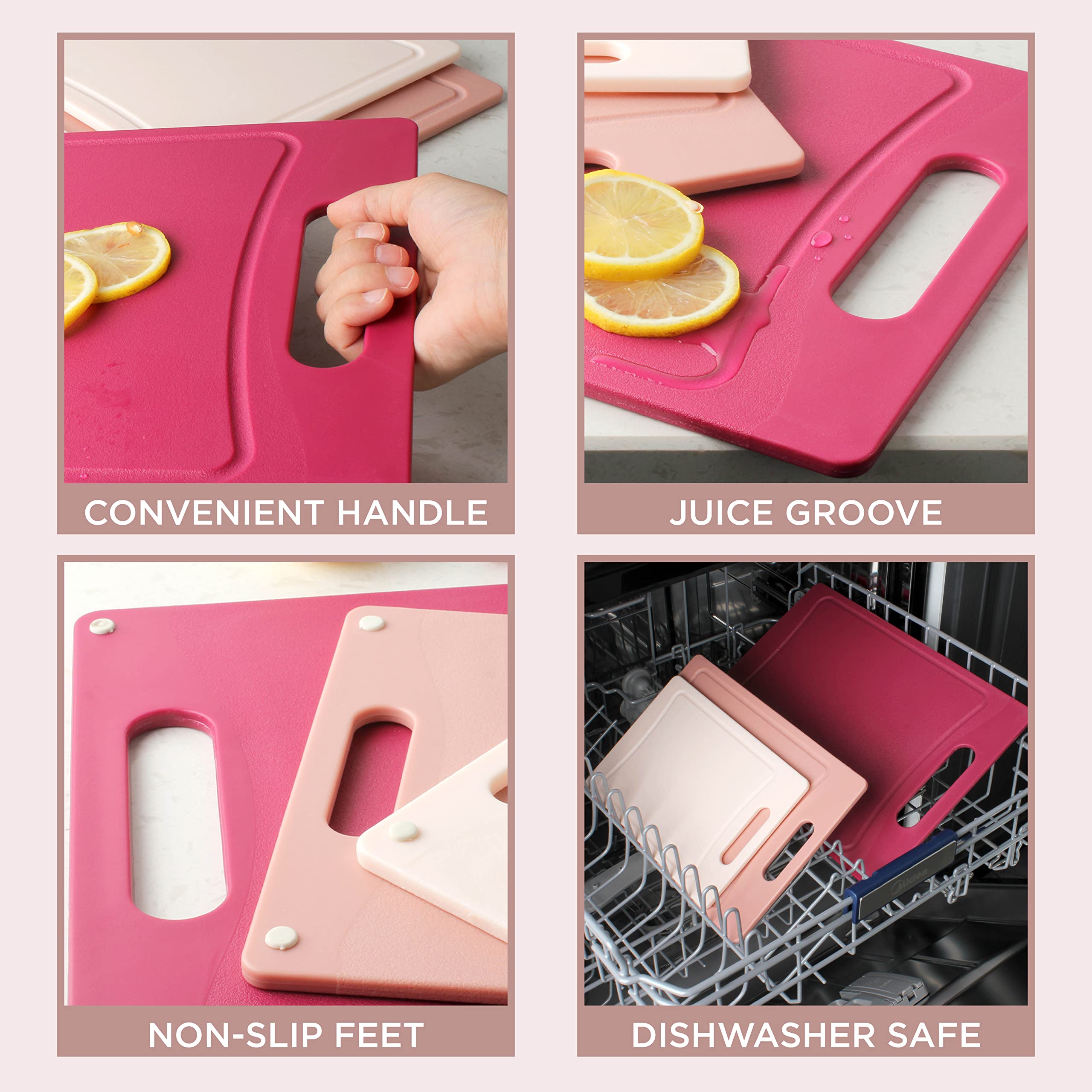 Foto 3 | Juego De Tablas De Cortar Cook With Color Kitchen Essentials, 3 Piezas - Venta Internacional.