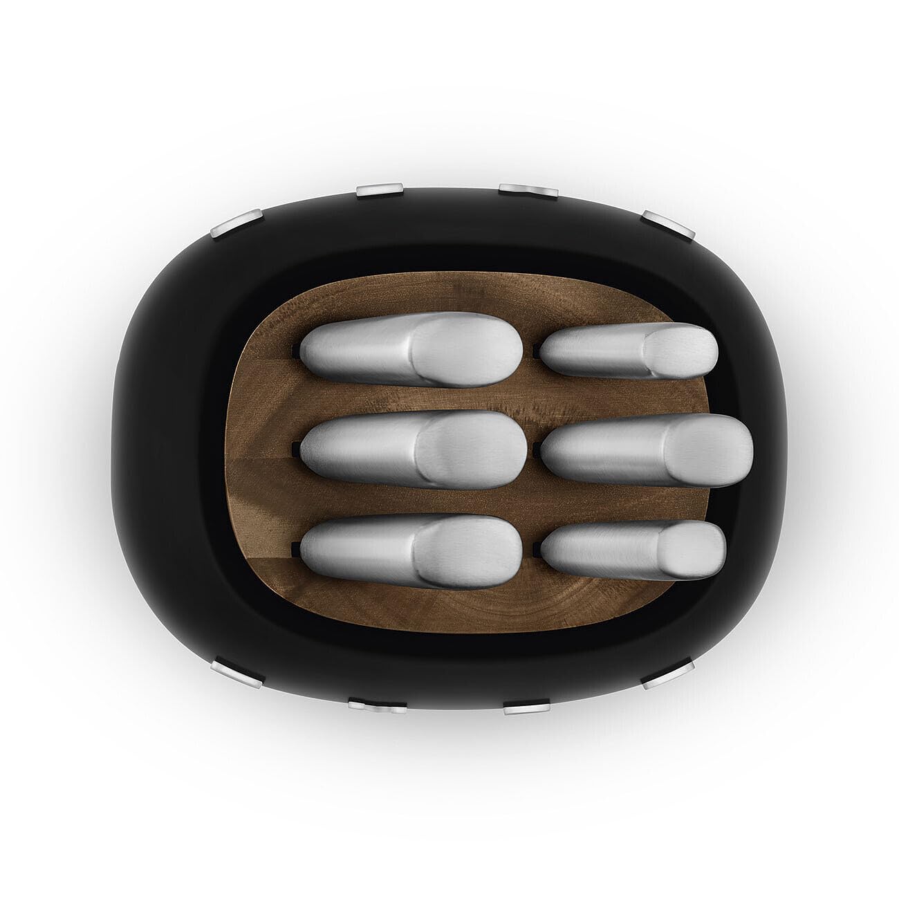 Foto 3 pulgar | Juego De Cuchillos Smeg De Acero Inoxidable Con Bloque De Madera De Acacia - Venta Internacional.