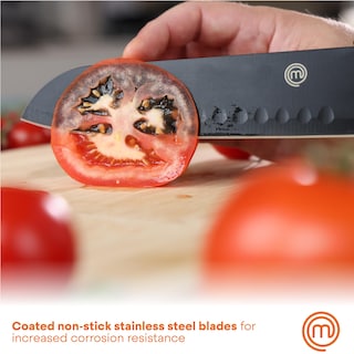 Foto 5 | Juego De Cuchillos Masterchef Con Bloque + 6 Cuchillos De Cocina Negros - Venta Internacional.
