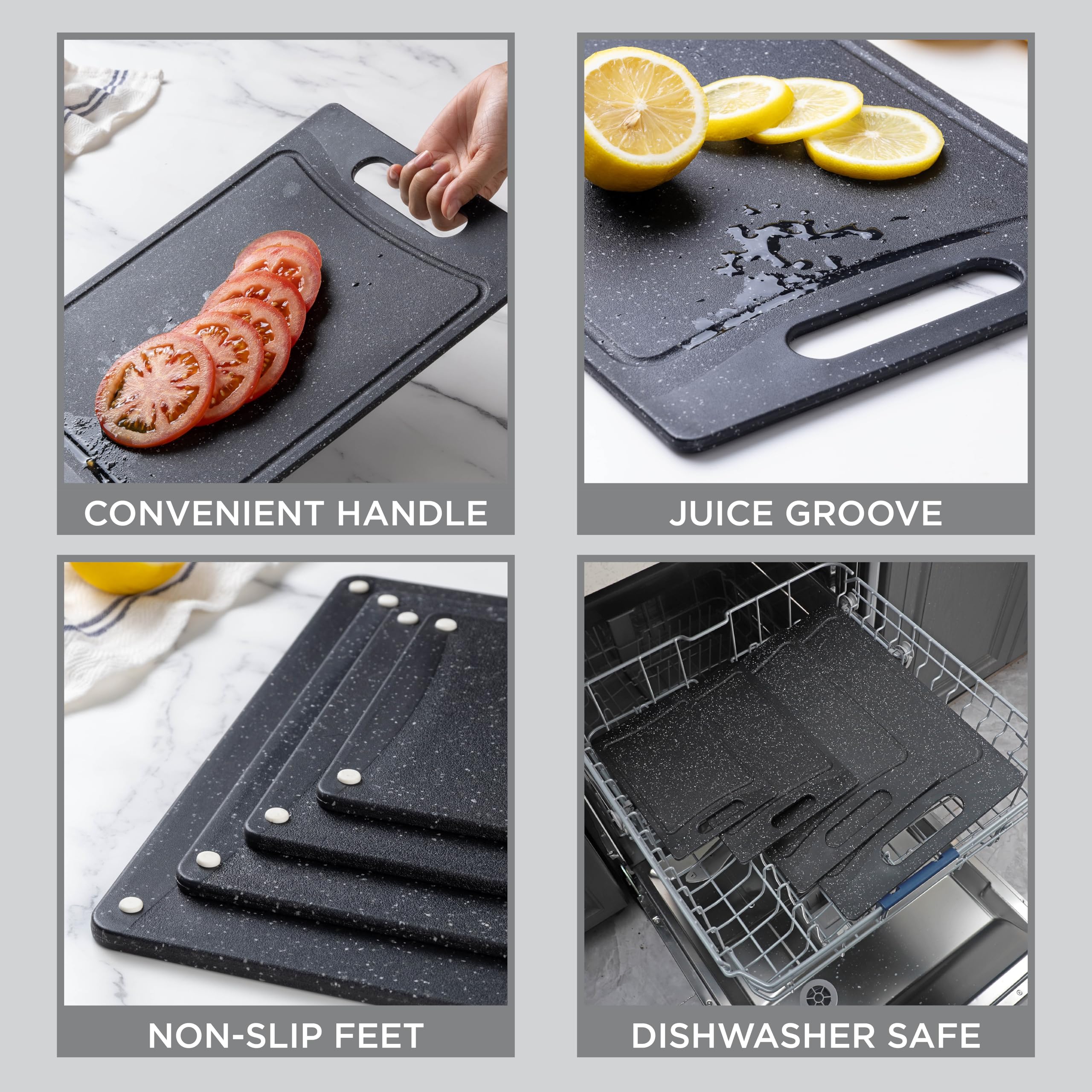 Foto 5 pulgar | Juego De Tablas De Cortar Cook With Color Kitchen Essentials  4 Piezas - Venta Internacional.