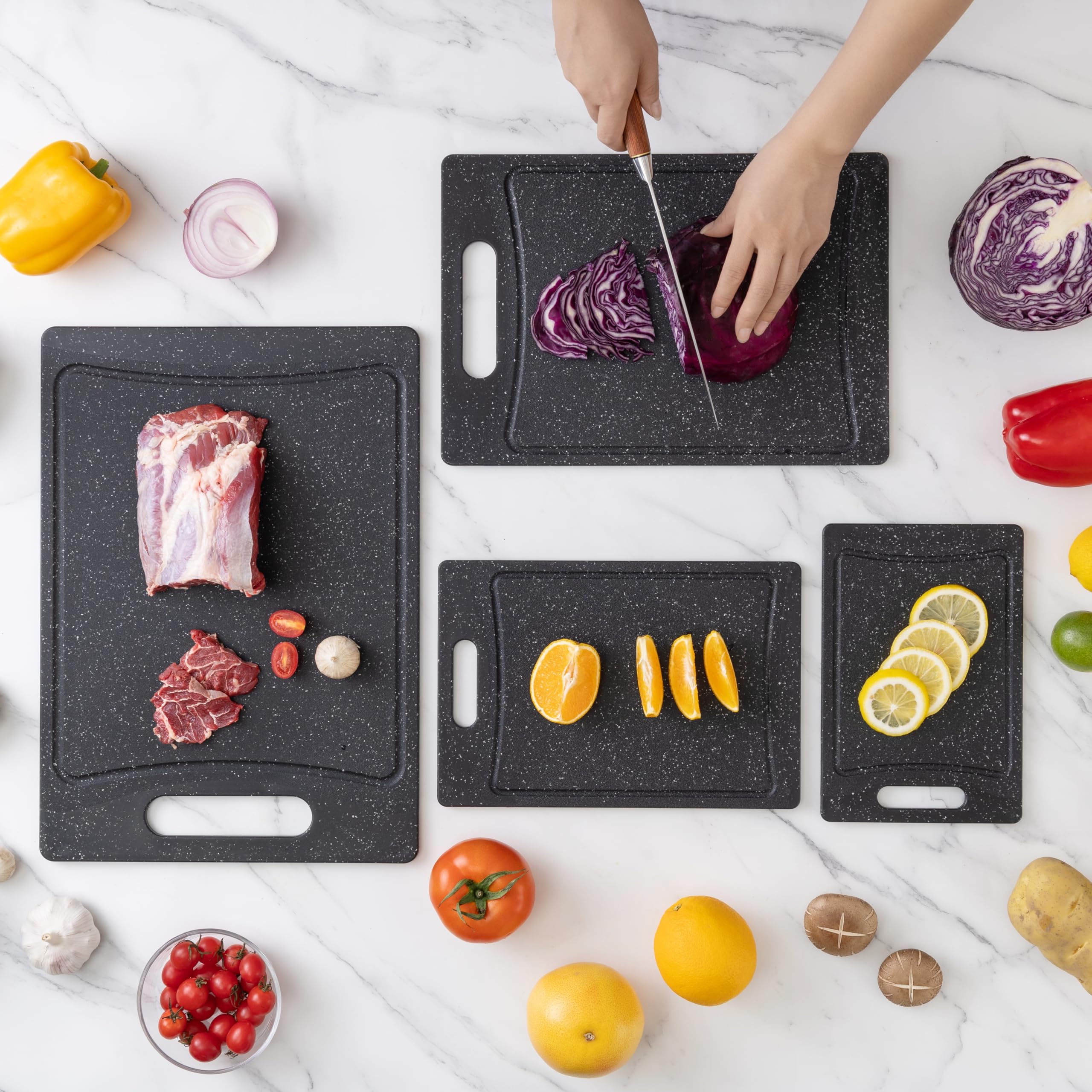 Foto 7 pulgar | Juego De Tablas De Cortar Cook With Color Kitchen Essentials  4 Piezas - Venta Internacional.