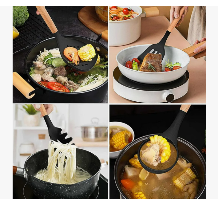 Foto 4 pulgar | Utensilios Silicona De Cocina Espatulas Brochas Teker 12 Set