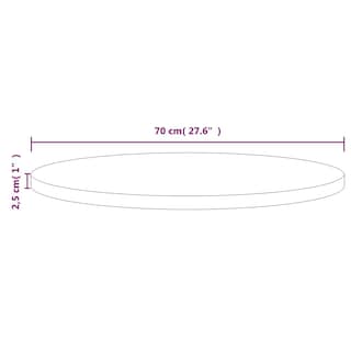 Foto 7 | Tablero Vidaxl De Madera Maciza De Pino Ø70x2 5 Cm - Venta Internacional.